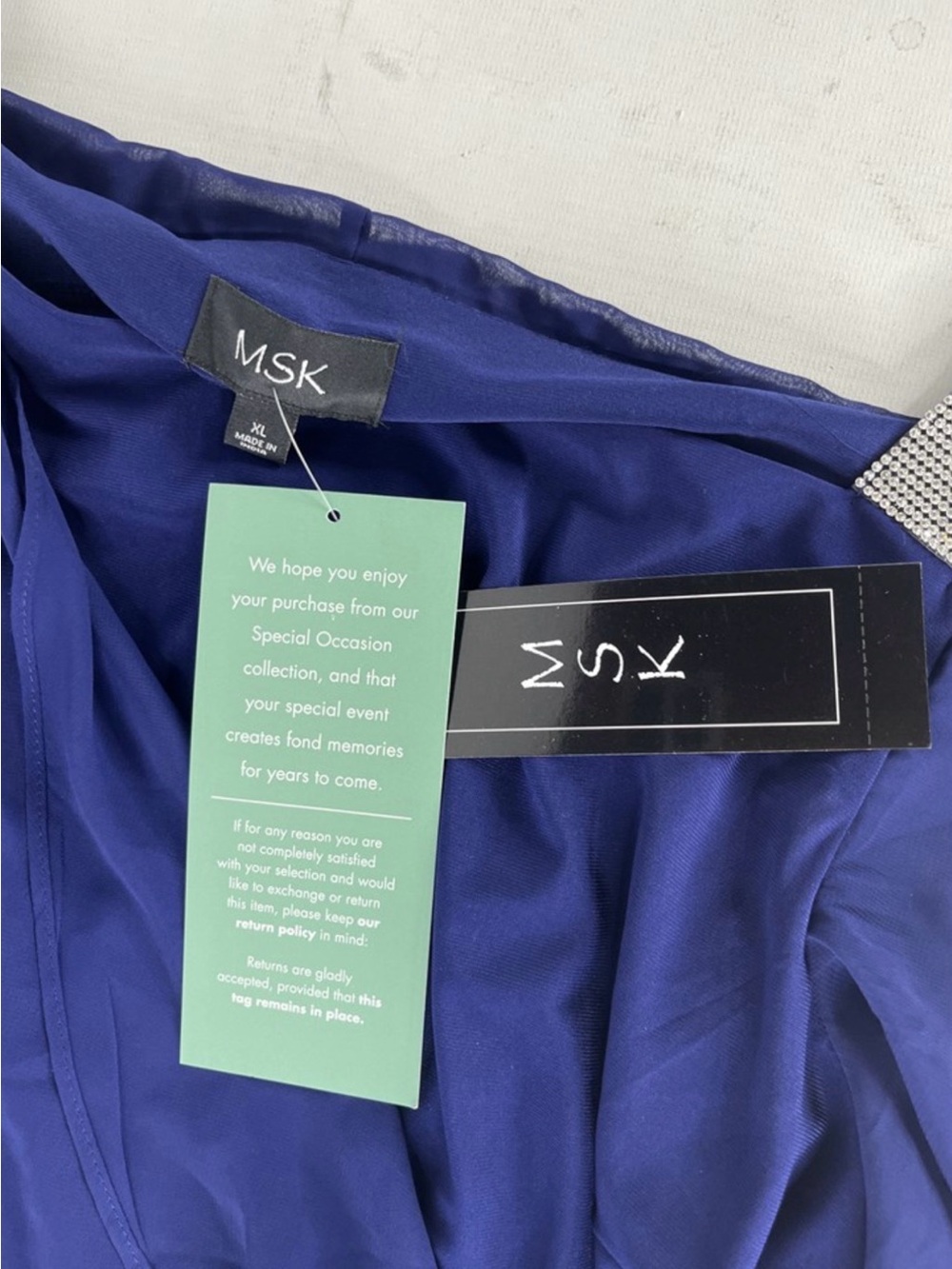 MSK Blue Evening Dress, Size: XL (Woman, NWT MRSP $90 - Picture 9 of 11
